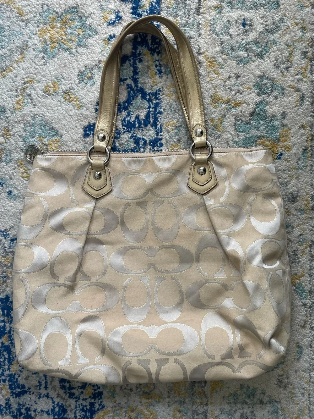 Coach Y2K Signature Tote Bag in Champagne